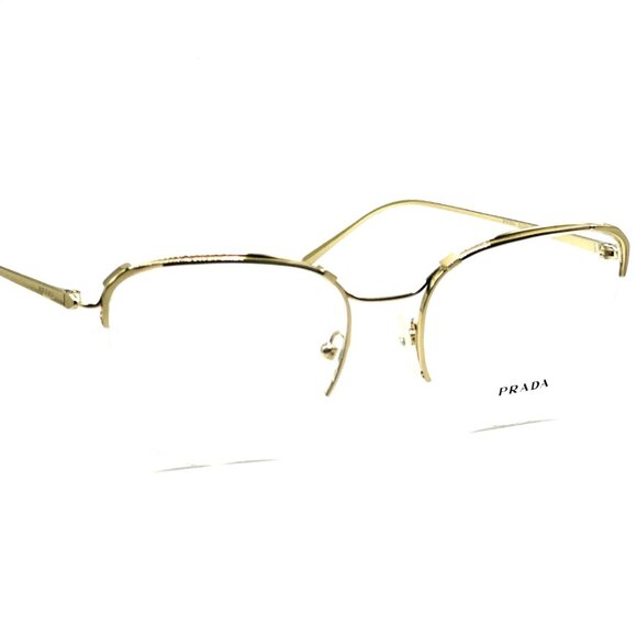 NEW PRADA VPR 60U ZVN-1O1 Polished Gold Cat Eye Eyeglasses 53mm 19 140 - Picture 3 of 9